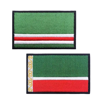 1 бр. Ленти с чеченским флага, ивици-табелки с имена, шевроните, военна нарукавная облекло, бродирани желязо или линия-на една кука