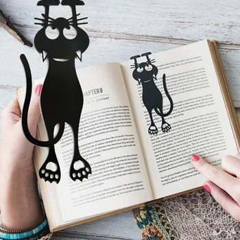 1 бр. полагане на Black Cat на Държач за книги за ценни книжа на Креативна подарък bookmark