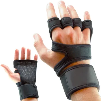 1 Чифт ръкавици за вдигане на тежести за мъже, жени, фитнес, културизъм, упражнения, фитнес зала, ръкавици за защита на ръцете, китките и дланите