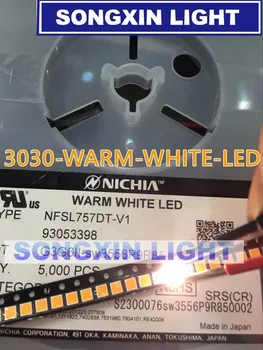 1000шт NICHIA SMD LED 3030 3000K Топъл бял 1 W 350 MA NFSL757DT-V1 Прилагането на осветление 3030 диоди