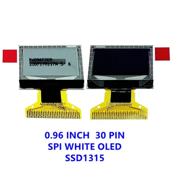 128 * 64 Интерфейс IIC 0,96-инчов 30P SPI с бял OLED екран SSD1315 Drive IC с бял резолюция