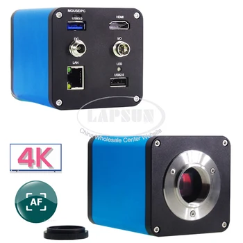 2023 Lapsun 4K 60FPS Автофокус Автофокус Фокусная IMX334 HDMI USB LAN Видеоиндустрия Микроскоп, Камера C-Скоба За Ремонт SMD BGA