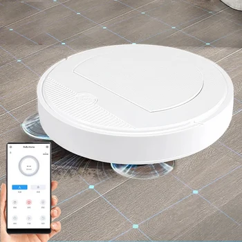 2023 Нов USB Робот прахосмукачка Smart за дома Приложение за мобилен телефон за Дистанционно управление Автоматично премахване на прах за почистване на улиците Подарък