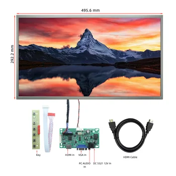 21,5 инча 1920 * 1080LVDS HDMI VGA дисплей Медицинско устройство 12v източник на захранване от USB е plug-и-play капацитивен чувствителен на допир екран