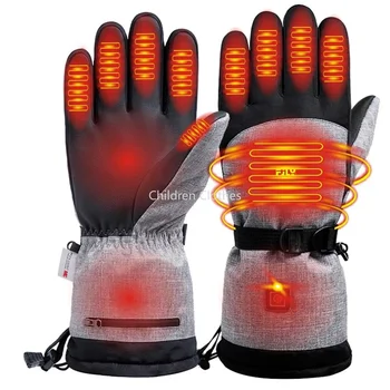 3 М Памучни ръкавици с USB-топъл Зимата топло за свободни ръце Електрически нагревателни Непромокаеми ръкавици с топъл за каране на велосипед, Риболов, ски улични ръкавици