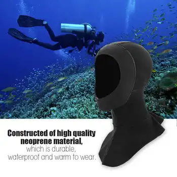 3 мм Неопреновый качулка за гмуркане с пагон, който запазва топлина, Екипировка за гмуркане, Капачка за зимно плуване, топъл неопрен за подводен риболов