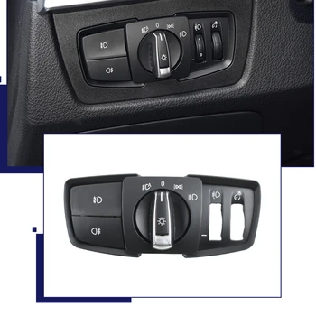 4 бр./компл. Панел превключвател за управление на фарове + Бутон + дръжка Комплект ключове за BMW 1/2/3/4 серия Предварителна версия с възможност за регулиране на осветление