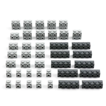 40 парчета, за изграждане на блокове 4 различни модели, специални тухлени детайли 1x1, 1x2, 1x4 дървен материал MOC се Заменя от набор от блокове City Friend Figures.