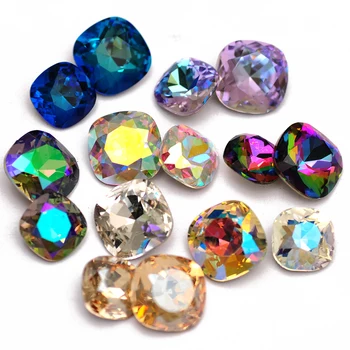 50ШТ Губим стъклени кристали за шиене на дрехи със собствените си ръце, украси за дрехи, кристали, цветни аксесоари с орнаменти, Диамантени камъни