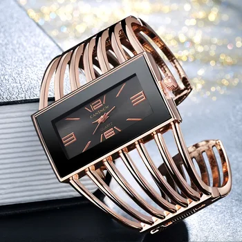 CANSNOW Дамски часовници Луксозни модни часовници с гривната от розово злато, дамски часовници за рокли, дамски ръчни часовници за момичета, Relojes