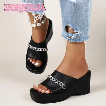 DoraTasia/ Новост; Модна марка удобни ежедневни дамски обувки; Дизайнерски обикновена офис дамски сандали на платформа;
