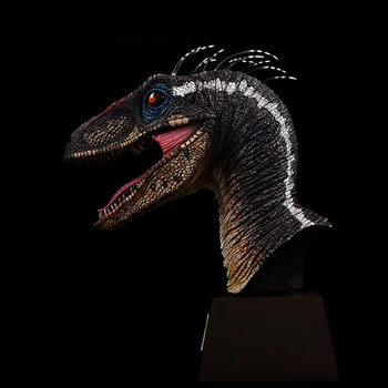 ITOY, статуята на главата ВЕЛОЦИРАПТОРА С ПЕРА, модел бюст на динозаврите 