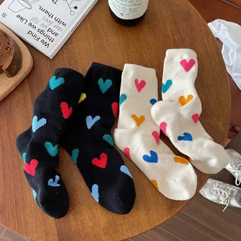 Jaoanese Harajuku Сладки, Цветни чорапи, Пролет и есен, Дамски чорапи модел, Корейската мода, Спортни чорапи за щастлив празник.