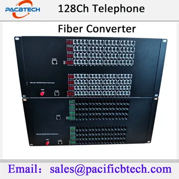 PCM 128CH Кол и Ethernet предавател В оптичен Медиаконвертер удължителен кабел 20 км Кол Оптичен Конвертор FXO FXS