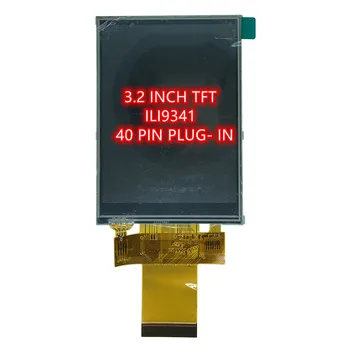 SPI 3,2-инчов TFT LCD дисплей с съпротива тъчпада ILI9341 контролер 40-пинов адаптер 240x320