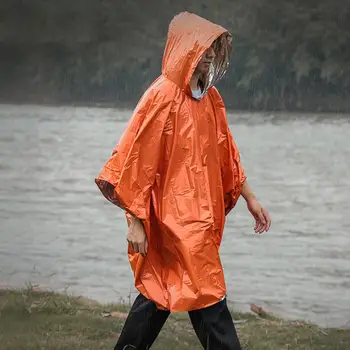 Авариен мушама от алуминиево фолио оранжево, за многократна употреба, водоустойчив за риболов и разходки