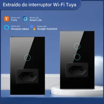 Бразилия Умен ключа за лампата на Hristo монтиран на стената lcd сензорен прекъсвач Wifi Асистент за гласов контрол 20A Чрез Amazon Продукти за smart home Алекса Google H