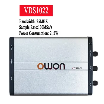 Бърз виртуален двоен осцилоскоп Owon VDS1022 с капацитет от 100 MS/С, изолация от USB 25 Mhz, честота на дискретизация 1G