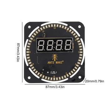 Въртящи Цифрова led дисплейный САМ модул 4-Digital alarm clock Електронни Дигитални часовници Комплект Електронен Цифров Дисплей Модул часа