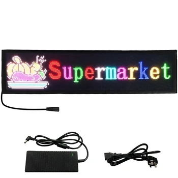 Гъвкава Led Екранната Лента Letrero Програмируеми Led Message Board RGB Color Soft LED Display Panel Strip За Реклама на магазин