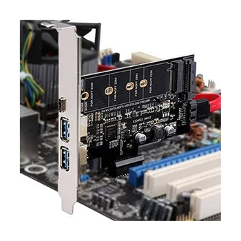 Двойна USB 3.0 и Type-C M. 2 PCIe Адаптера M2 SSD SATA B Ключът КЪМ PCI-E 3.0 Конвертор Странично Карта за 2280 2260 2242 2230 NGFF