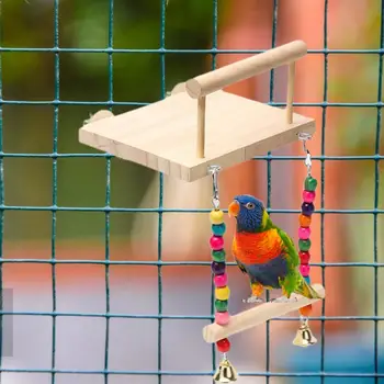 Декоративна играчка за птици, Износоустойчиви люлка за папагали, играчка с жердочкой, Тренировочная поставка за папагал, висящи люлки