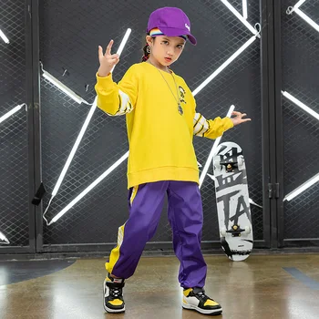 Детски облекла в стил хип-хоп, яке за тичане, палта, блузи, ежедневни панталони за момичета и момчета, дрехи за джаз танци, костюми за състезателни танци, градинска облекло