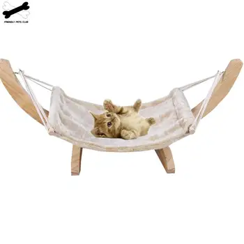 Дишаща Хамак-палатка за котки, подвесная легло-люлка от масивно дърво, събрана със собствените си ръце, спане люлката, стоки за домашни любимци