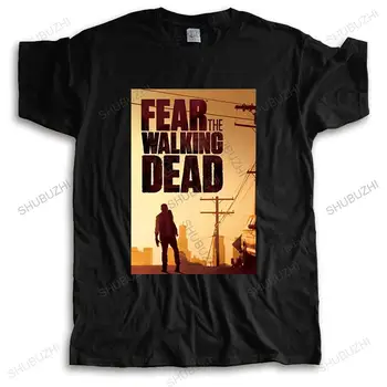 Драмата на ужасите TV Fear The Walking Dead Мъжка тениска Топ AMC Zombie Grimes Camiseta Тениска Модна Памучен Тениска С Графичен принтом Евро размера на