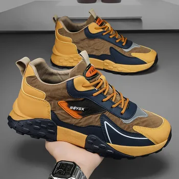 Есенна Мъжки обувки 2024 година На Дебела Подметка, Дизайнерски Спортни Вулканизированная Обувки, Дишаща Мъжки Ежедневни Обувки, Модел обувки Zapatillas Hombre
