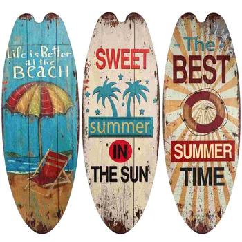 Знак за дъски за сърф в бара Стенни стикери на плажна тема Декори за домашно парти Фестивални Висящи украшения Декори за стени, бар и клуб