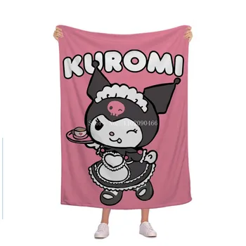 Идеалното одеало Kuromi, фланелевое завеси, покривки за момчета и момичета, детски легло за тийнейджъри, разтегателен, калъф за дивана, домашен текстил, Коледен подарък