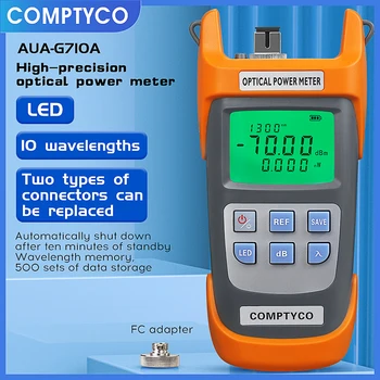 Измерване на оптична мощност COMPTYCO Orange AUA-G710A -70 + ~ 10dbm Тестер оптични влакна OPM 3-в-1 тестер за оптични влакна интерфейс SC/FC/ST