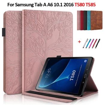 Калъф за таблет Samsung Galaxy Tab A 6 A6 2016 10,1 от Изкуствена Кожа Smart Cover за Funda Galaxy Tab T580 SM-T585 SM-T580 10 1 Калъф