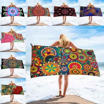 Кърпи за баня с цветя преговарящите във формата на цвете Пейсли, плажна кърпа, дамски дълга пола с копринен принтом, увит в бикини, покрити с одеяло слънцезащитни продукти