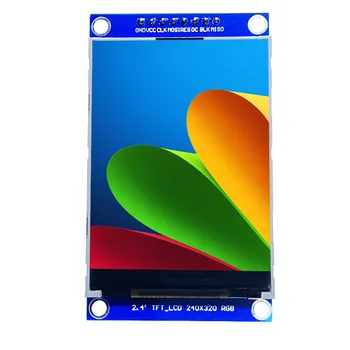 Модул SPI 2,4-инчов LCD панел с цветен led подсветка, е необходимо да включите разстояние 2.54 мм, однорядный пин Сензорен чип XPT2046