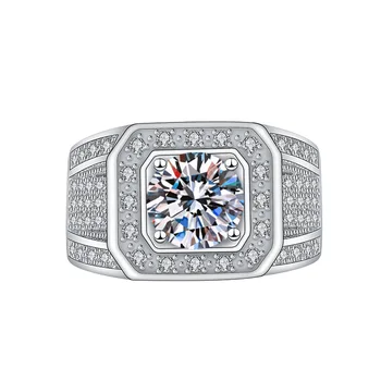 Мъжки пръстен, инкрустированное диаманти, модерно универсално отворен пръстен в европейския и американския стил