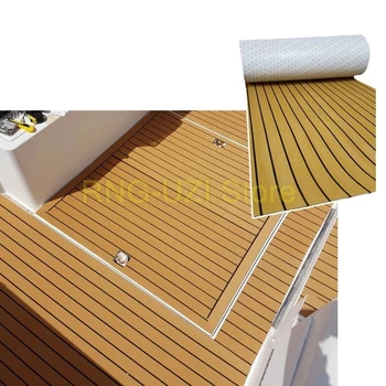 Най-добрият Материал Градински подови настилки Палубная Тампон За Лодки Marine Boat EVA Teak Deck Sheet MLS Светло кафяво С Черна Ивица 35 