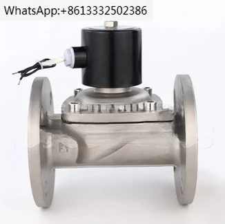 неръждаема стомана 304 нормално затворен воден ръбчета, електромагнитен клапан 220V DN50 65 80 100
