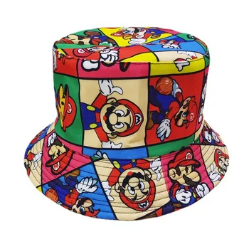 Новата шапка на Super Mario Bros. Шапка рибар с аниме-принтом, японски универсален за мъже и жени, солнцезащитная шапка-козирка от слънцето