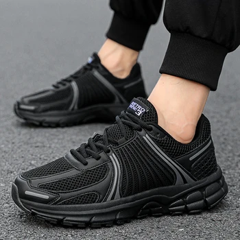 Обувки за мъже; Пролетни ежедневни мъжки маратонки за бягане на платформата със шнур; Модни нескользящие дишащи и удобни маратонки универсални;