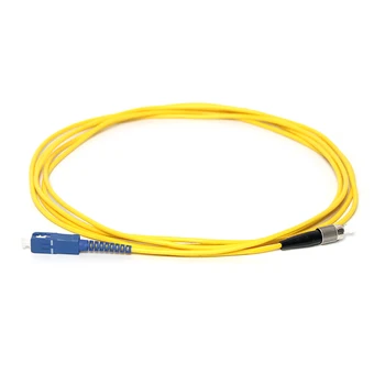 Оптичен пач кабел, кабел за свързване, SM SX, 3 мм, 3 м, 9/125, SC-FC, безплатна доставка, 10 бр/лот