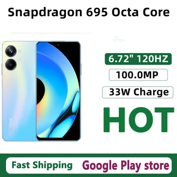 Оригинален мобилен телефон Realme 10 Pro Snapdragon 695 Android 13,0 Пръстови отпечатъци 6,72 