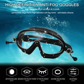 Очила за плуване, мъжки и женски професионални очила за плуване с рецепта, водоустойчив оптични очила за гмуркане