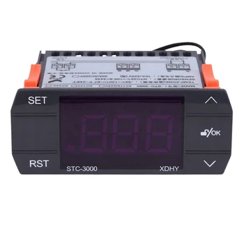 Пластмасов Дигитален регулатор на температурата на STC-3000 Термостат Сензорен Цифров Термостат с датчик 110-220 В 30A