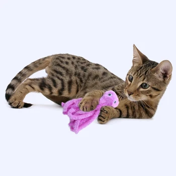 Плюшен играчка за котки-октопод с котешка мента, интерактивна играчка за котки, имитирующая миене на зъбите, Играчка-октопод, улесняваща безпокойство за дома и на закрито