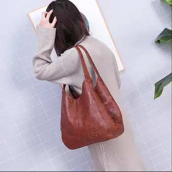 Реколта кожени луксозни чанти, Дамски чанти Дизайнерски чанти известната марка за Дамски чанти голям капацитет за жени Sac A Main