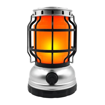Слънчев лампа за къмпинг USB Акумулаторна Лампа за палатка Преносим Ръчен лампа с пламък за къмпинг туризъм Риболов у Дома