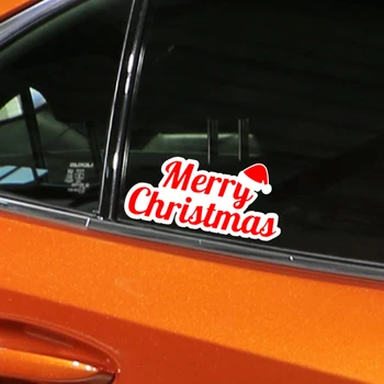 Стикер на Прозореца на колата Коледен Декор весела Коледа Креативна Стикер на Виниловую Филм Аксесоари Фестивал за направи си САМ Украса на дома Автомобили