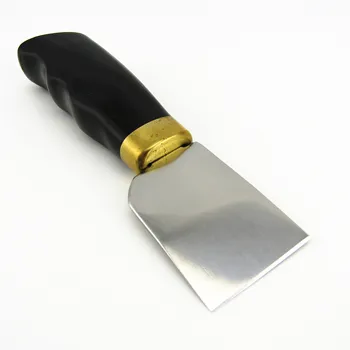 универсален прав нож за изрязване на кожата с дървена дръжка 1бр